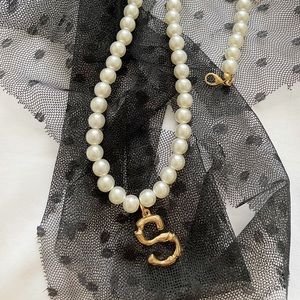 Initial pearl necklace